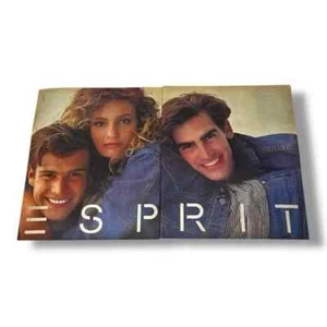 Anuncio impreso vintage original de doble página ESPRIT 1988 - Imagen 1 de 3
