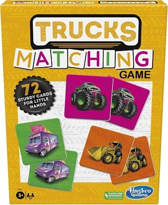 Gaming Trucks memory game for preschoolers, ages 3+, 1+ players. - Image 1 of 4