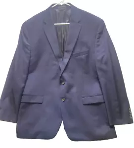 Lauren Ralph Lauren Suit Coat Mens 44R Navy Blue Slim 100% Wool Sport Blazer - Picture 1 of 11