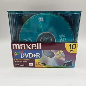 Maxell Color DVD-R 10 pezzi con custodie Jewel - Foto 1 di 4