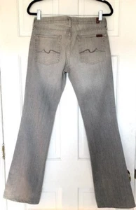 7 For All Mankind Jeans Women's Gray Distressed Denim Size 29 - Picture 1 of 8