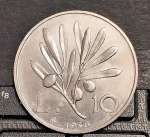 REPUBBLICA 10 LIRE 1946 ULIVO QFDC - Foto 1 di 2
