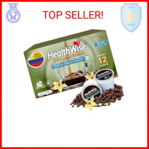 Healthwise French Vanilla Decaf Low Acid Coffee K-Cups - Swiss Water Process - A - Picture 1 of 2