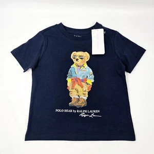 Camiseta deportiva Polo Bear de POLO RALPH LAUREN BOYS talla 24M Voyager azul marino - Imagen 1 de 9