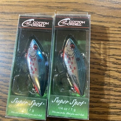 2 Packs Cotton Cordell Super Spot Lipless Crankbait 1/4 OZ Bass - F - Image 1 of 4