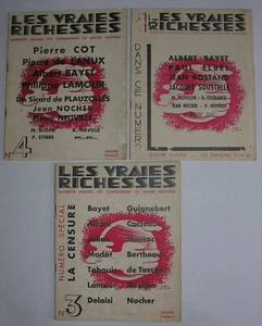 Compagnons du monde nouveau.Les Vraies richesses Manifeste mensuel N°1,3,4.1939 - Picture 1 of 3