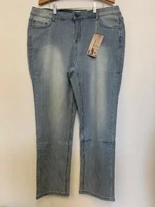 New Women Plus size 20 Stretch denim straight leg jeans denim #DC-01 - Picture 1 of 6
