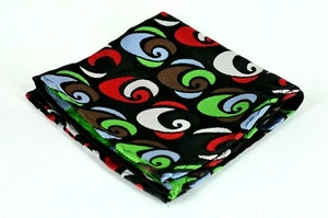 Lord R Colton Masterworks Argos Black & Brown Geo Silk Pocket Square - $75 New - Picture 1 of 3