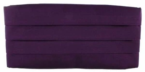 Michelsons of London Herren Satin Silk Einfach Die Seide Kummerbund - Lila - Bild 1 von 1