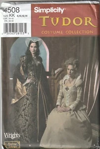 UNCUT Simplicity Costumes 4508 Size 8-14 Andrea Schewe Tudor Gowns 2 Styles - Picture 1 of 3
