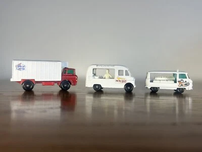 3 CUSTOM Vintage Matchbox Lesney White Castle , In-N-Out, & A&W Root Beer Trucks - Image 1 of 4