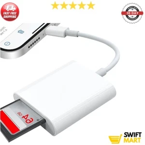 Apple Mfi Certified Lightning to SD Card Camera Reader for Iphone Ipad, Memory - Picture 1 of 9