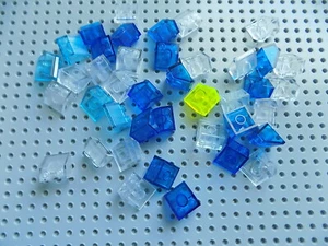 Lego Translucent Mixed Colors Slope Roof 45 2 x 2 lot of 40 pieces 3039 b - Picture 1 of 2
