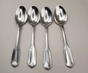 4 Teaspoons Oneida Stainless Steel Ridgecrest - Picture 1 of 2