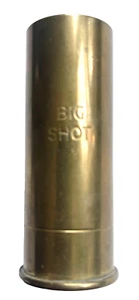 VINTAGE BIG SHOT MORTAR SHELL SHOT GLASS 2 OZ LIQUOR SHOTGUN SHELL MADE IN ITALY - Picture 1 of 4