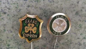 PAO PANATHINAIKOS FC Greek Soccer team - Pin badges lot of 2 - Picture 1 of 10