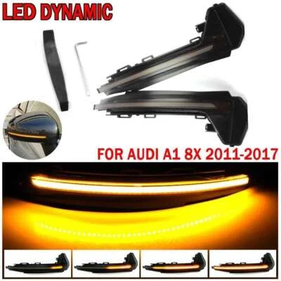 2x Luces indicadoras LED de señal de giro para espejo retrovisor lateral de puerta dinámico para Audi A1 8X Foto 1 de 4