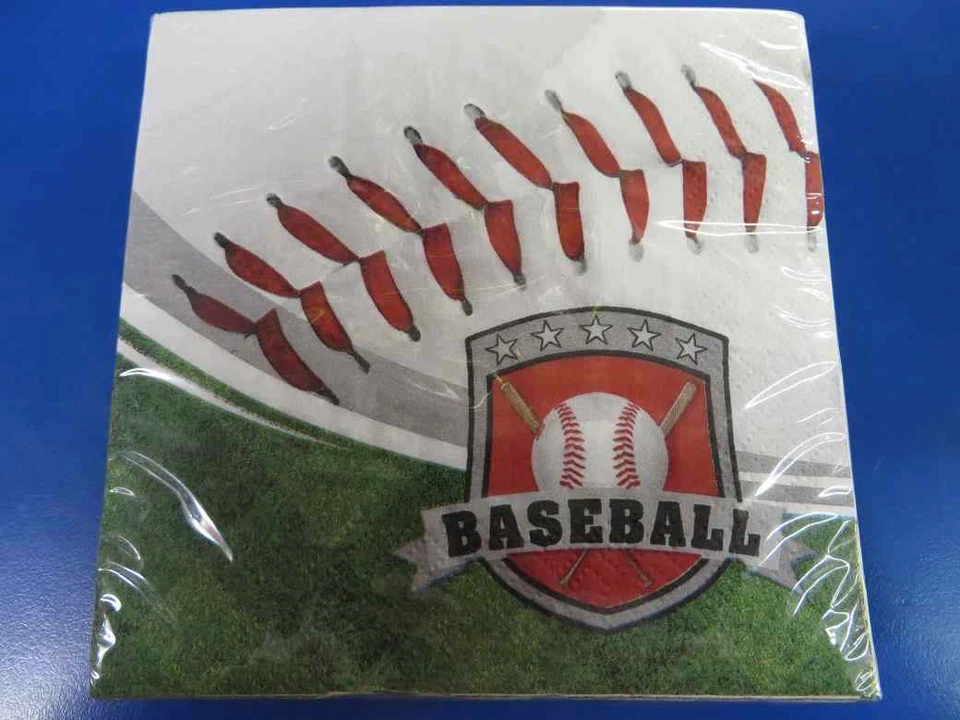 Team Sports Baseball Players Banquet Birthday Party Paper Beverage Napkins - Image 1 of 1