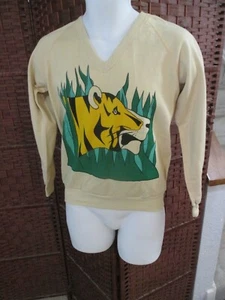 NWT Vintage 80s 90s Women's Tiger Print Sweatshirt Size Medium Animal Print - Bild 1 von 5