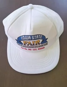 Vintage Iowa State Fair 1989 Schaumstoffnetz Trucker Mütze Kappe neu Druckknopflasche selten - Bild 1 von 5