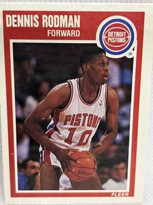 1989-90 Fleer Dennis Rodman Detroit Pistons #49 Basketball Card - Picture 1 of 12