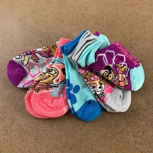 Nickelodeon Paw Patrol Girls Shoe Size 4-7.5 Colorful 5 Pack No Show Socks NWT - Picture 1 of 5