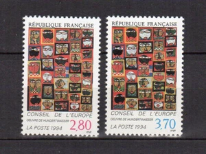 France 1994 Conseil de l'Europe Y&T 2918 2 timbres de service MNH /TE4825 - Imagen 1 de 1