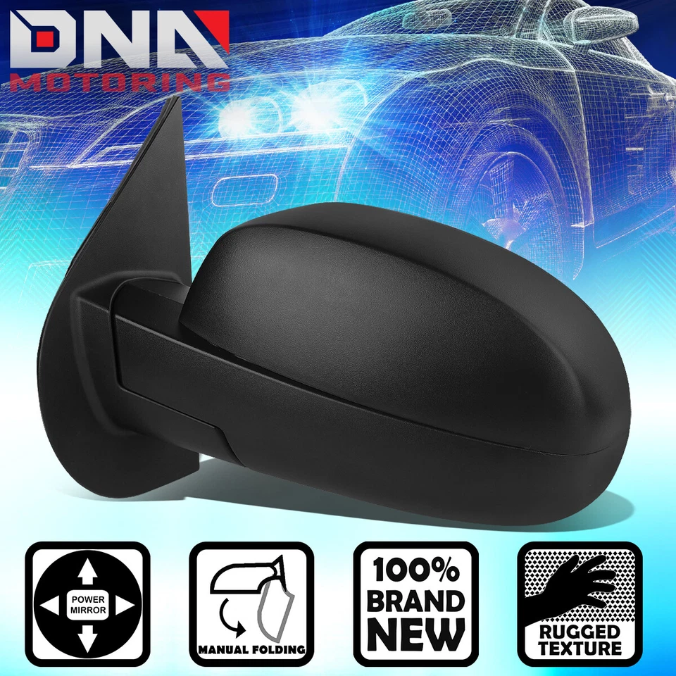 ДЛЯ 2007-2014 CHEVY SILVERADO/GMC SIERRA ГРУЗОВИК ПИТАНИЕ ЧЕРНОЕ ЗЕРКАЛО СО СТОРОНЫ ВОДИТЕЛЯ - Изображение 1 из 4