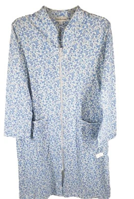 Bata Miss Elaine Cremallera Pequeña Nueva Con Etiqueta Azul Paisley  Foto 1 de 4