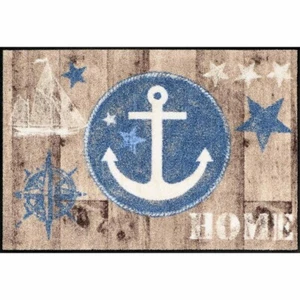Salonloewe Fußmatte waschbar Welcome Home Anchor Wood 50x75 cm Fußabtretter - Bild 1 von 10