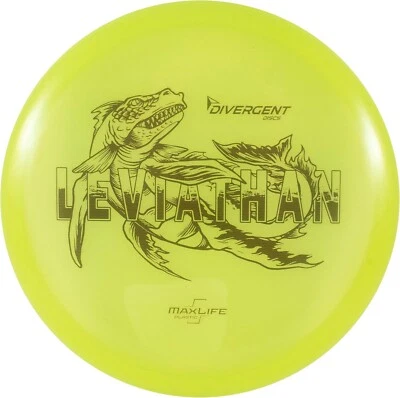 Divergent Discs Leviathan - MaxLife Understable Disc Golf Midrange (Yellow) - Image 1 of 2