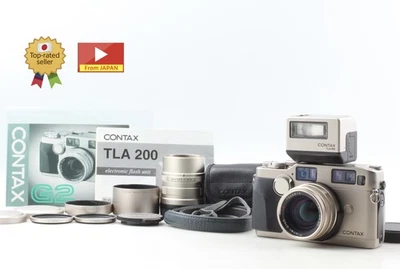 [All Top MINT w/Flash] Contax G2 35 Film Camera 45mm 90mm Lens TLA200 From JAPAN - Image 1 of 4