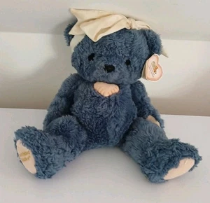 Cherished Teddies 1998 International Limited Edition Blue Bear With Bow 14" Tall - Bild 1 von 7