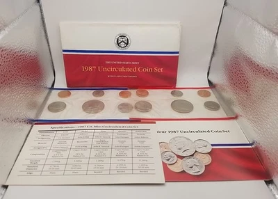 1987 P & D United States Mint Uncirculated Coin Set #3855 - Image 1 of 4