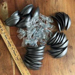 Lot of 43 Vintage Cup Drawer Pulls Half-moon Cabinet Handles - Picture 1 of 4