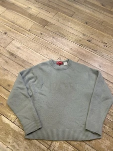 Size S - Supreme Embossed Knit Sweater - Teal - Picture 1 of 6