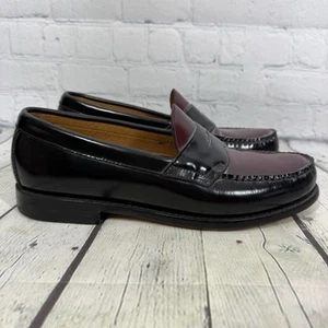 G. H. Bass Weejums 75 Anniversary Penny Loafers Men Size 7 Black Leather Shoes - Picture 1 of 14