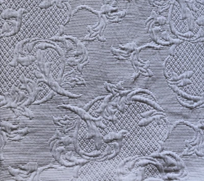 Pala Hecho en Portugal Medallón Extendido Patrón Festoneado Cobertor Jacquard Blanco Foto 1 de 4