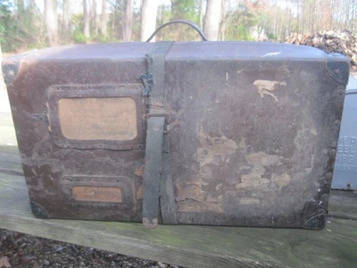 ANTIGUA MALETA TIPO BELBER AÑOS 20’S-1930’S ORIG. HARDWARE, dueño Frank Dudley Foto 1 de 4