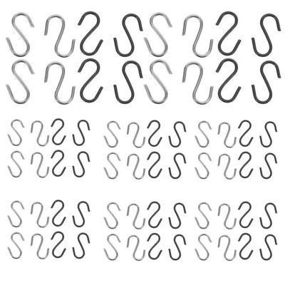  200pcs Stainless Steel S Hooks: Mini Hanging Hooks - Multipurpose Hangers For - Image 1 of 4