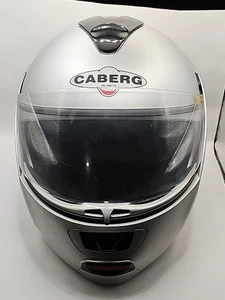 Caberg Justissimo Motorcycle Flip Front Helmet Silver w/Flip shade size XS - Bild 1 von 15