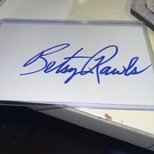 Betsy Rawls HOF Signed 3x5 index Card