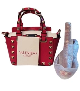 Valentino Rockstud Mini Leather Clutch Bag - Picture 1 of 5