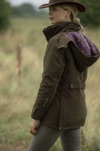 Sherwood Forest Oakham Womens Waterproof Country Jacket MOSS GREEN - Picture 1 of 4