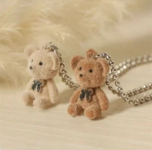 Carino Carino Cartone Cartoni Cartoni Orsacchiotto Ciondolo Dichiarazione Collana Gioielli Moda  - Foto 1 di 8