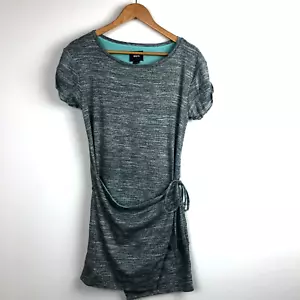 MAEVE Anthropologie abito donna avvolgente manica corta grigio taglia small PETITE - Foto 1 di 6