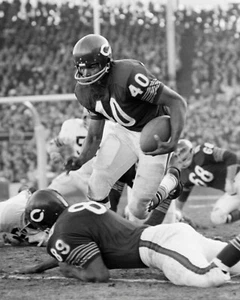 Foto vintage de fútbol americano de la NFL Gale Sayers Running Action de los Chicago Bears 8x10 - Imagen 1 de 1