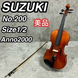 Suzuki Violin No.200 1/2 Size 2000 with Case & Bow String Instrument used - Picture 1 of 9