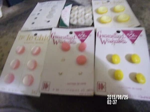 Vintage Button Lot 2 full yellow cards very old-real nice lot - Picture 1 of 4