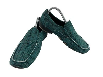 Roper Driving Loafers Women 9M Liza Shoe Black Green Tweed Slip On Comfort Flats - Image 1 of 4